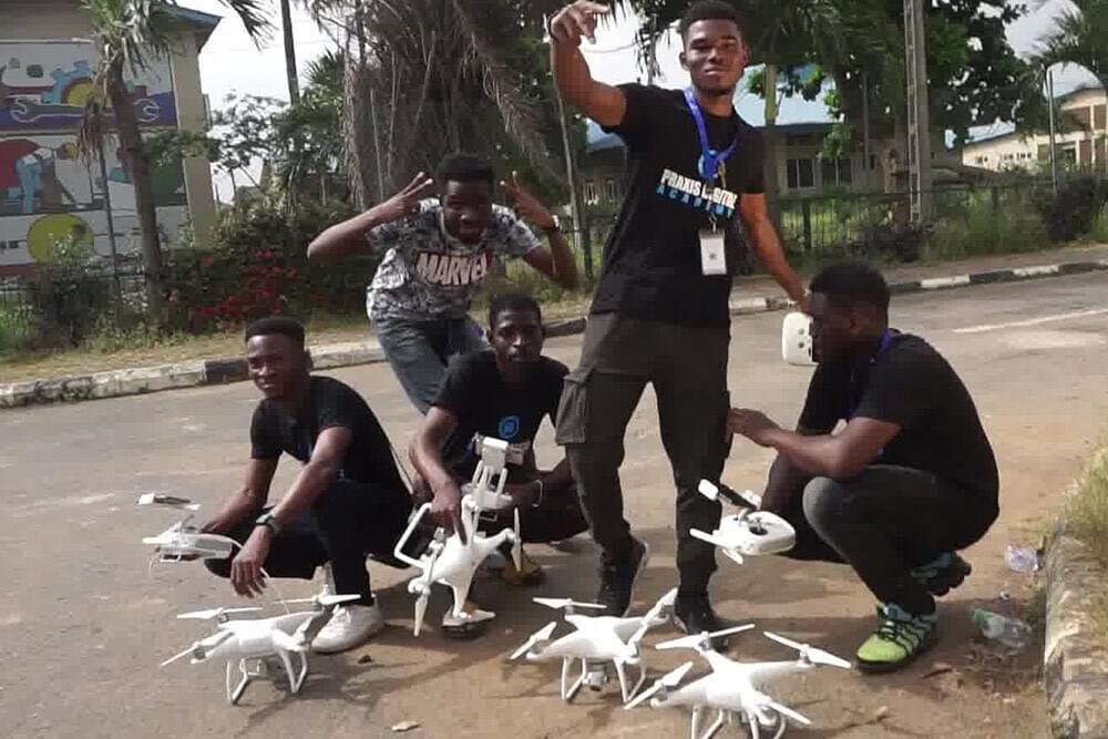 Multicopter flight training in Lagos
