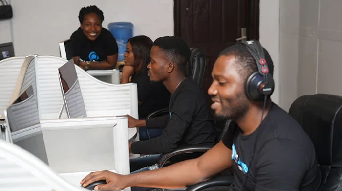 Staff at corporate event in Lagos