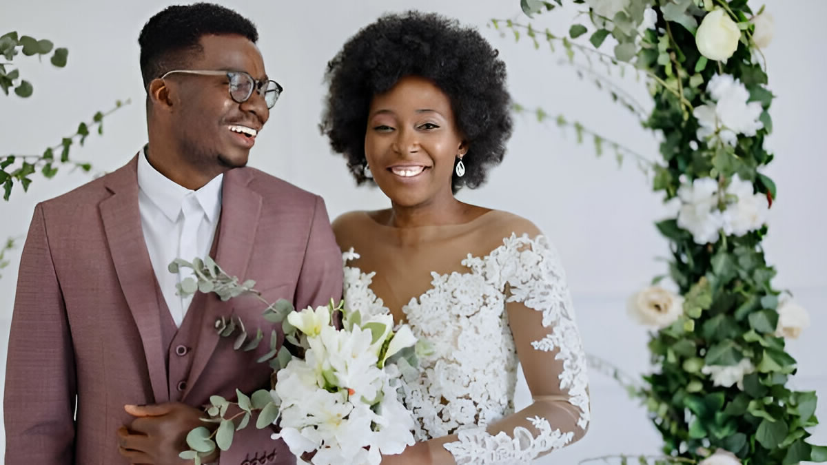 Nigerian wedding couple
